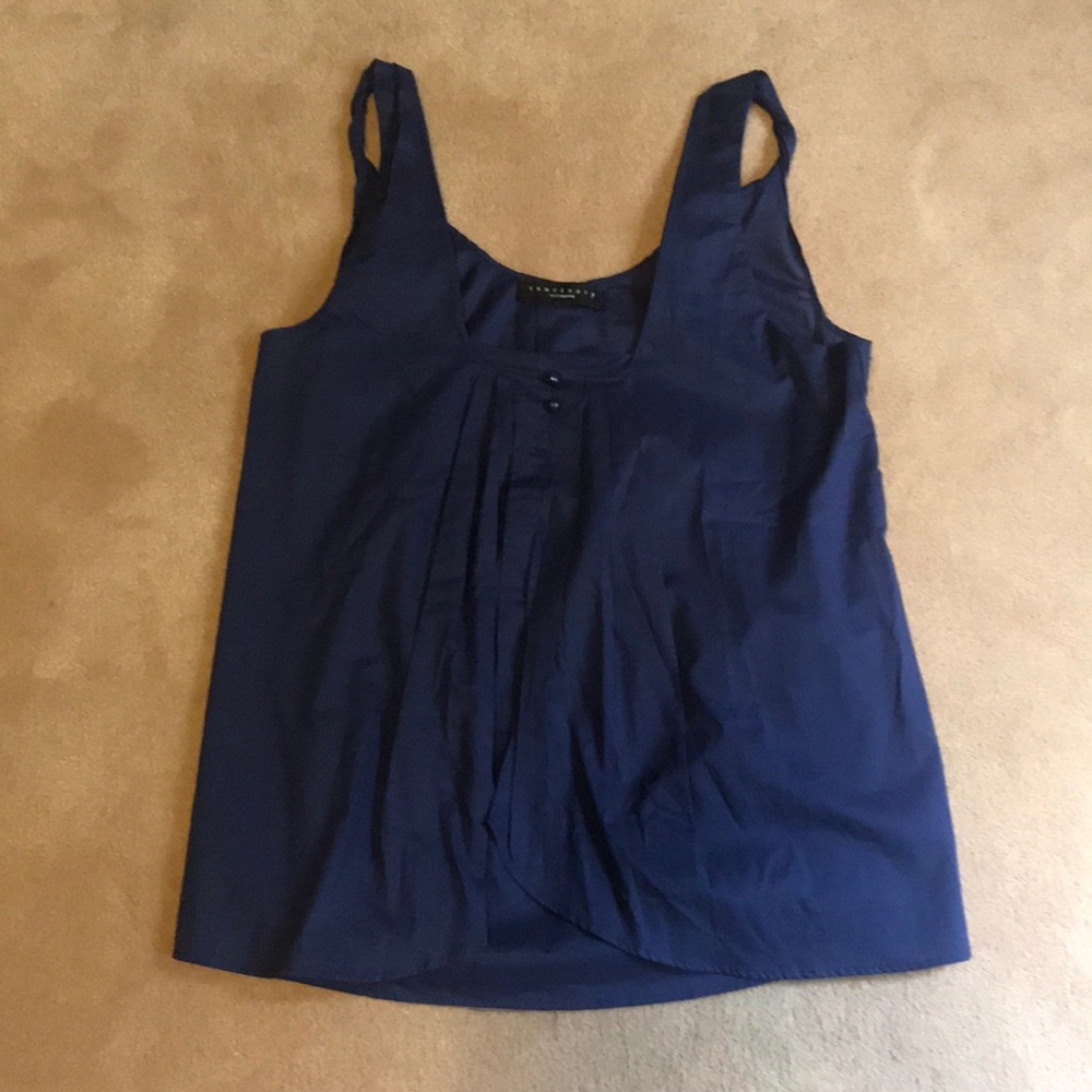 Sanctuary Clothing Dark Blue Cotton Boho Tank